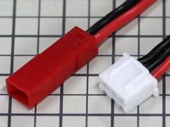 リポバッテリーでよく使われている、BECコネクターとJST-XHコネクター